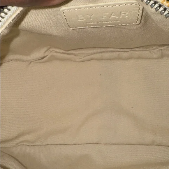 BY FAR Cush Leather Hobo Bag Snakeskin Pattern Zip Closure EUC - Picture 10 of 11